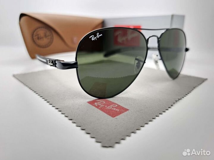 Очки Ray Ban Aviator 8307 002 Carbon Green Стекло