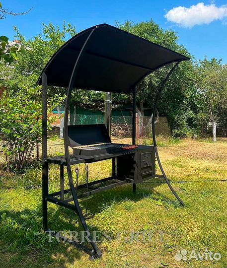 Мангал с крышей