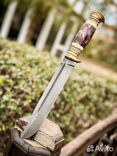 Нож пластунский дамаск