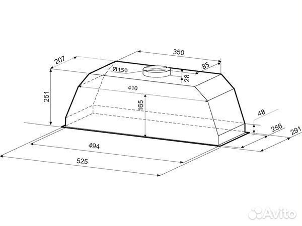Вытяжка krona ameli 600 white PB