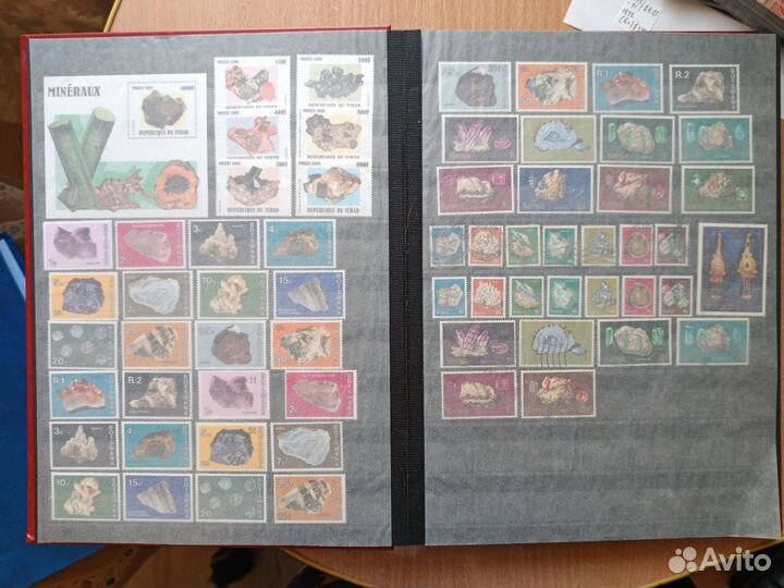 Коллекция марок минералы
