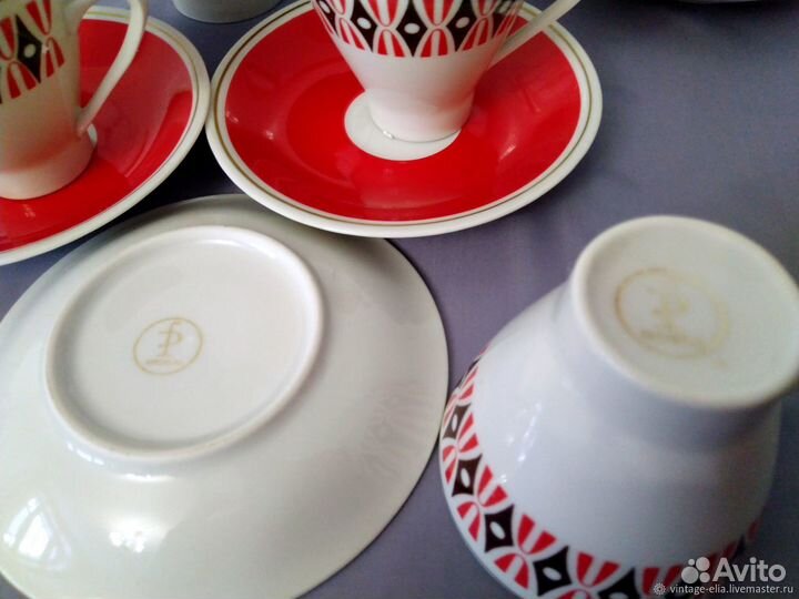 Кофейный сервиз гдр Винтажный фарфоровый сервиз