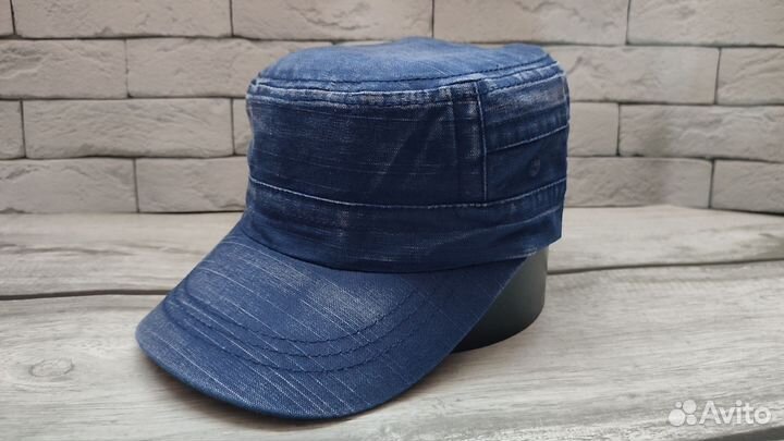 Мужская кепка немка джинсовая