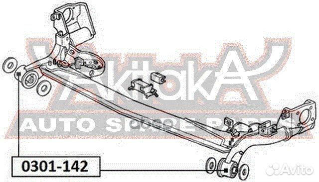 Сайлентблок задней балки 0301-142 asva