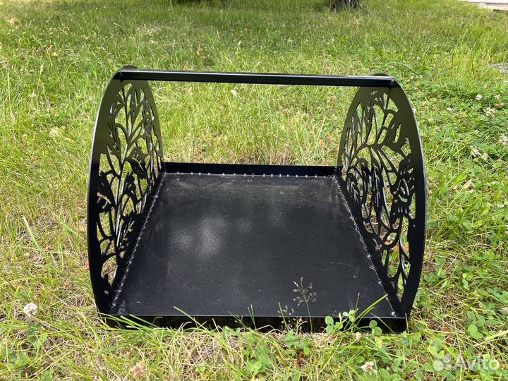 Дровница с рисунком - сказочный лес