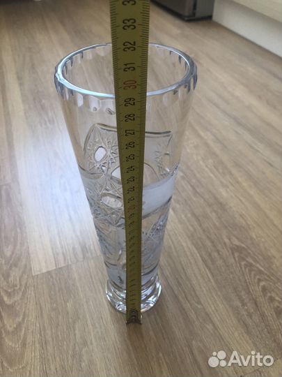 Хрустальная ваза 29,5х8,5см