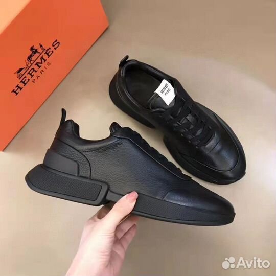 Кроссовки мужские кожаные Hermes 39-45