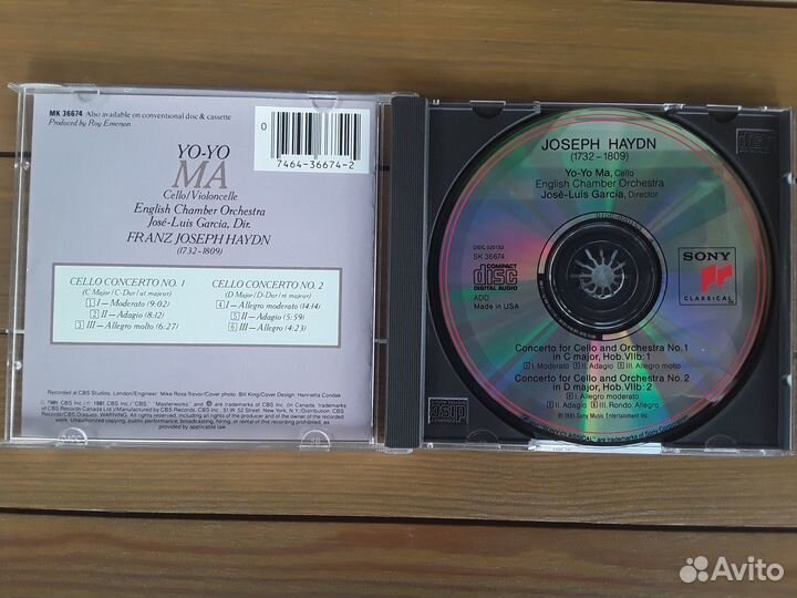 Гайдн, виолончельные концерты, CD