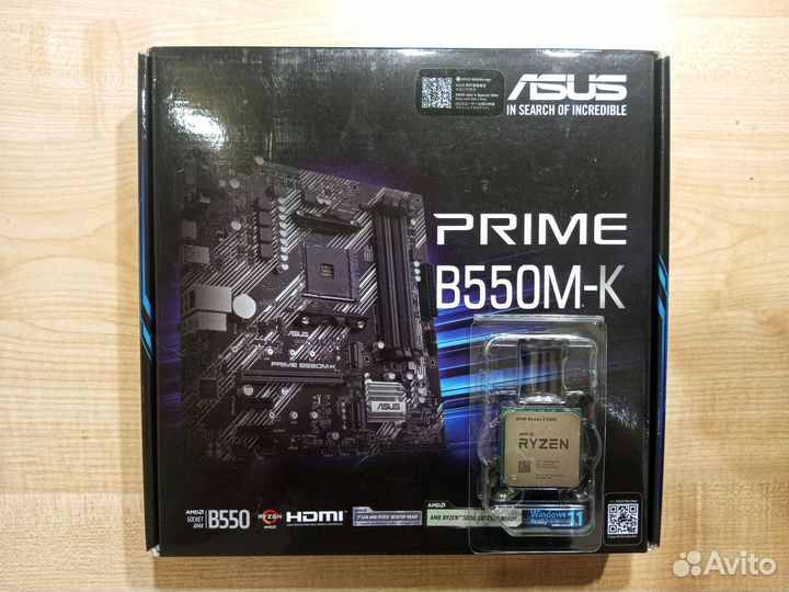 Комплект ryzen 5 5600 + asus b550
