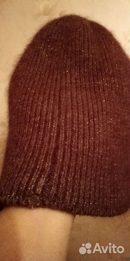 Шапка женская вязаная из ангоры