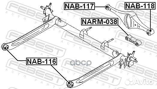 Сайлентблок рычага nissan maxima/cefiro A33 98