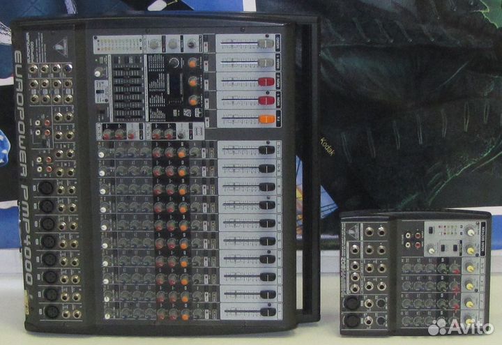 Микшерные пульты Behringer Xenyx 802 и PMP 4000