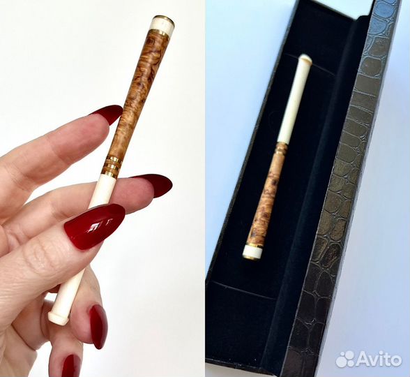 Мундштук из бивня мамонта и карельской березы