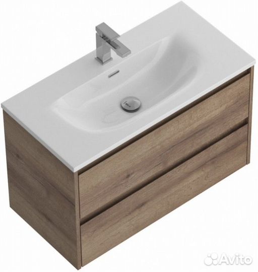 Тумба с раковиной BelBagno Kraft 39-80-BB-8099-3-80 Rovere Tabacco