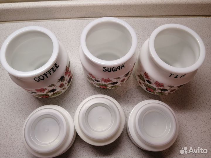 Банки для сыпучих продуктов фарфор