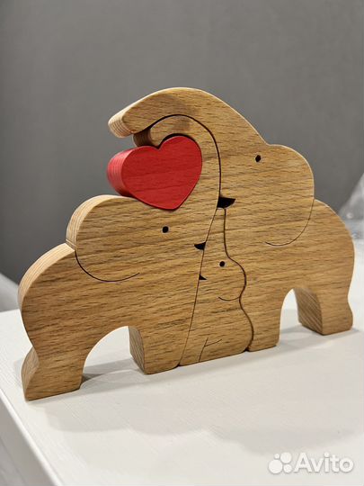 Фигурка пазл из дерева 