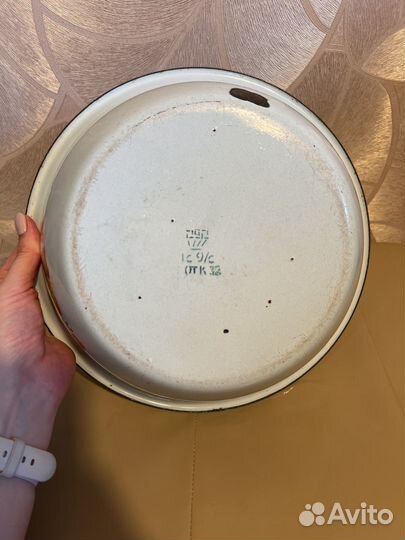 Миска эмалированная сталь круглая СССР 1с/9с 28 см