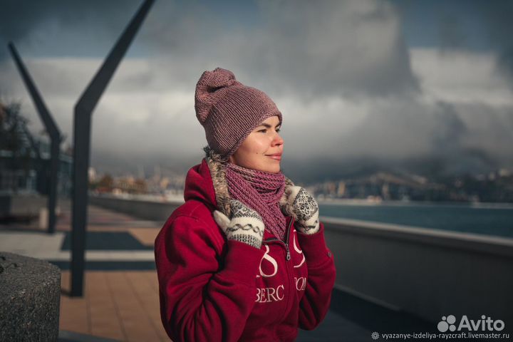 Вязаный набор Шарф и шапка