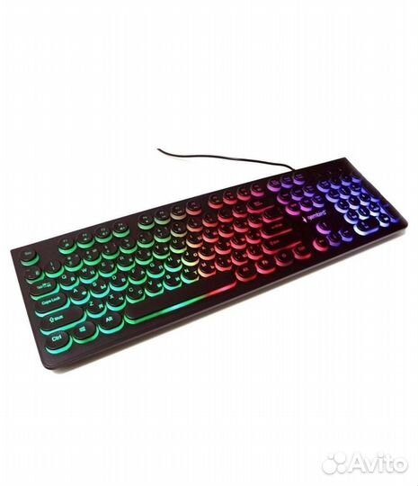 Клавиатура rgb мультимедийная с круглыми клавишами
