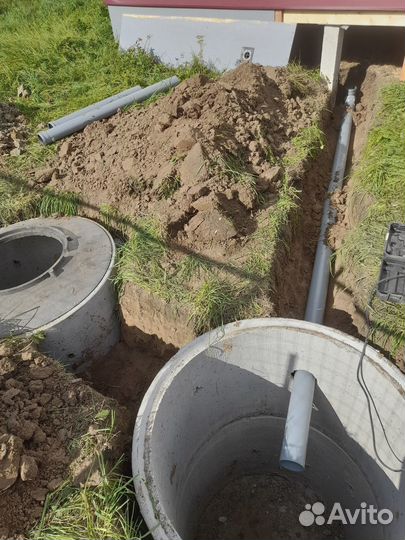 Установка септика из жби колец под ключ
