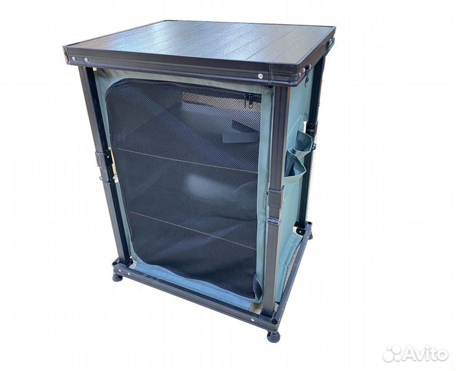 Стол - бокс реечный походный с полками