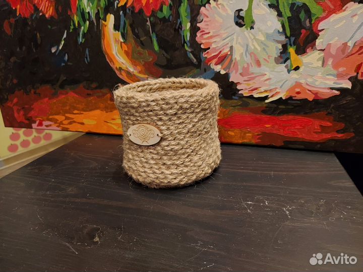 Корзина из джута