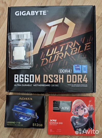 Gigabyte B660M DS3H, i5-12400, 16Gb, SSD 512 nvme