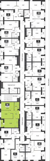 2-к. квартира, 51,5 м², 6/15 эт.