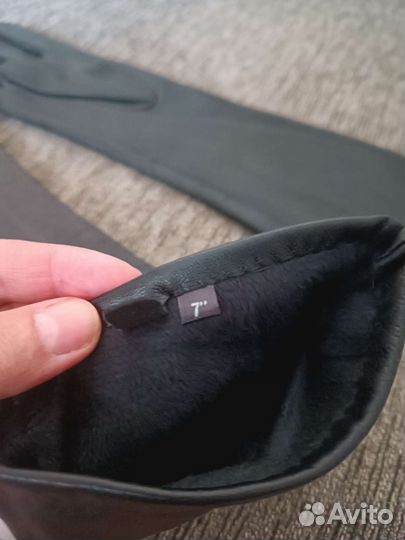 Перчатки кожаные длинные