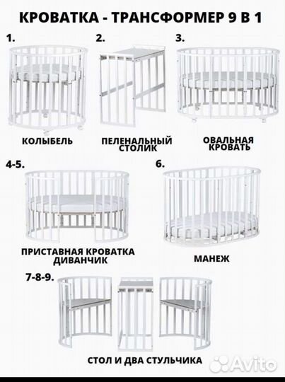 Детская кроватка трансформер