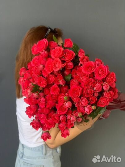 Розы кустовые. Букеты из кустовых роз