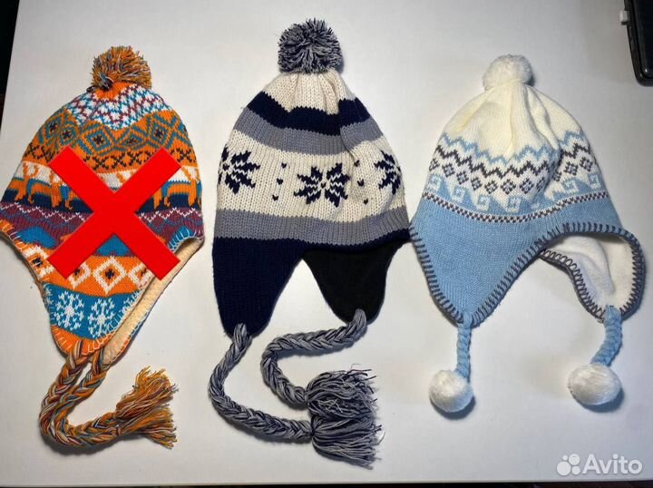 Шапки-ушанки вязаные