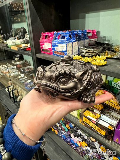 Жаба Курильница для смол подставка полистоун