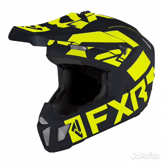 Мотошлем FXR Clutch Evo Le HiVis + подшлемник