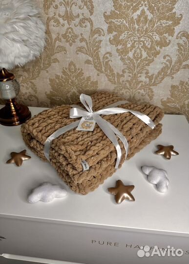 Детский пледик вязаный