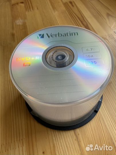 Диски dvd+r (Verbatim, 4,7Гб, 16х): 17 штук