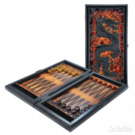 Нарды из янтаря ручной работы,янтарные нарды