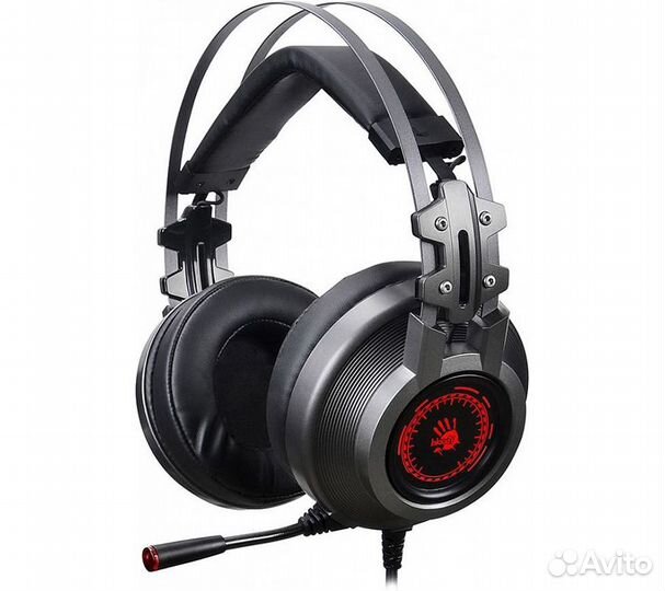 Наушники с микрофоном A4 Bloody J527 серый 2м мони