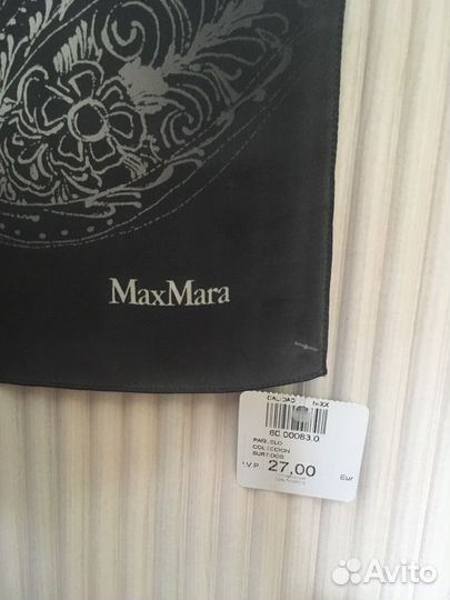 Палантин шелковый MaxMara темно-серый