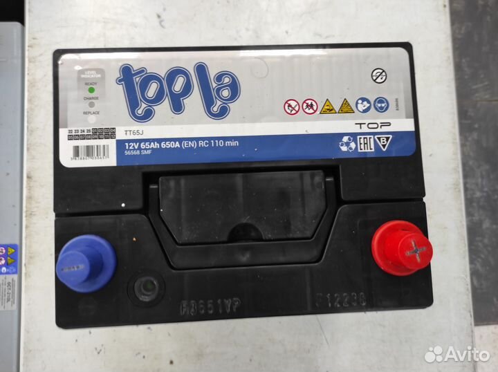 Аккумулятор 65Ач 650А D23L Topla Asia TT65J