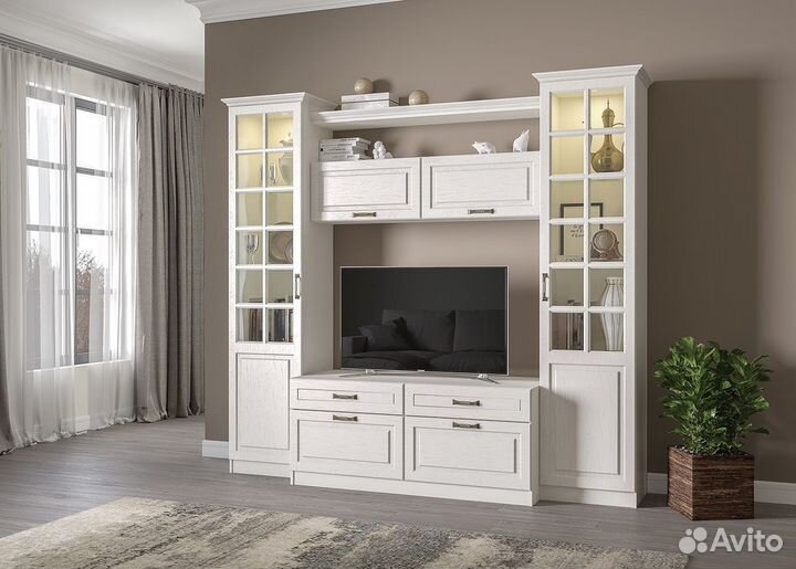 Шкаф навесной Ливерпуль Белый,ясень ваниль