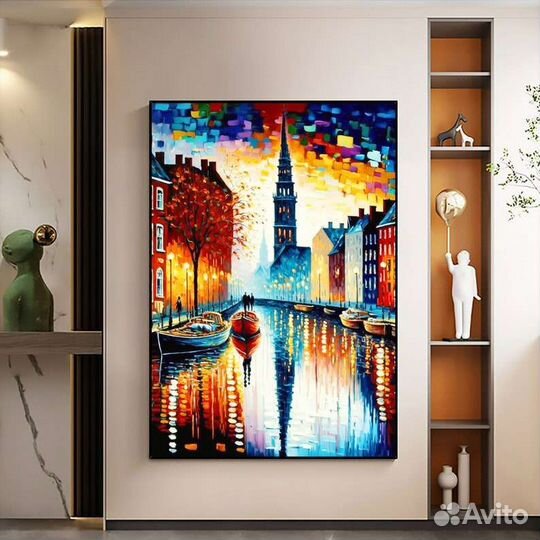 Современная картина маслом Венеция