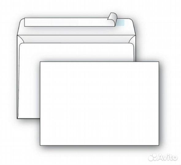 1000шт.Конверт почтовый C5,стрип