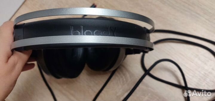 Наушники с микрофоном A4 Bloody J527 серый