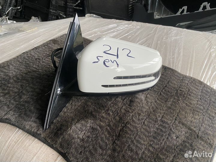 Левое боковое зеркало Mercedes Benz W212 белое