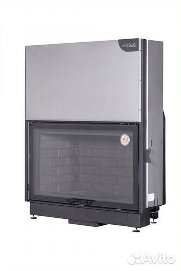 Камин Экокамин вега 1200 B принтинг черный шамот п