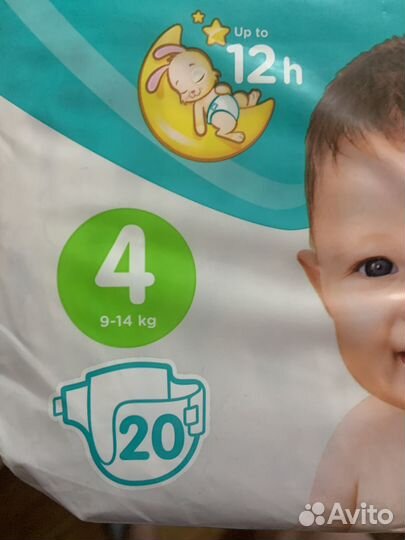 Подгузники памперс 4