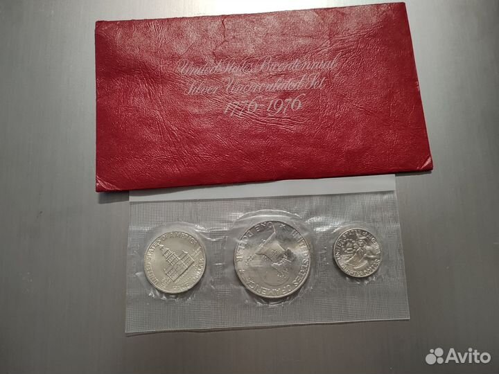 Юбилейный набор серебряных монет США 1976