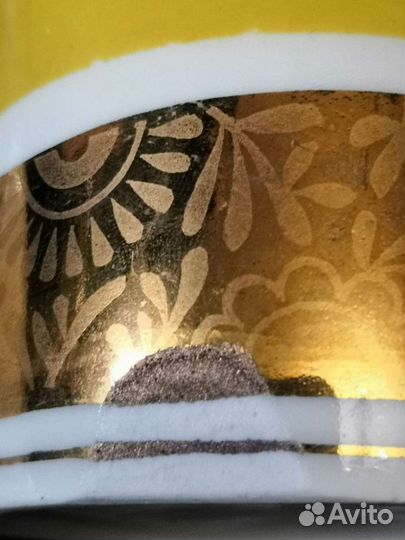 Чайная пара, бокал лфз ссср, желтая позолота