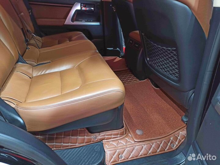 3Д (3D) коврики из экокожи land cruiser 200